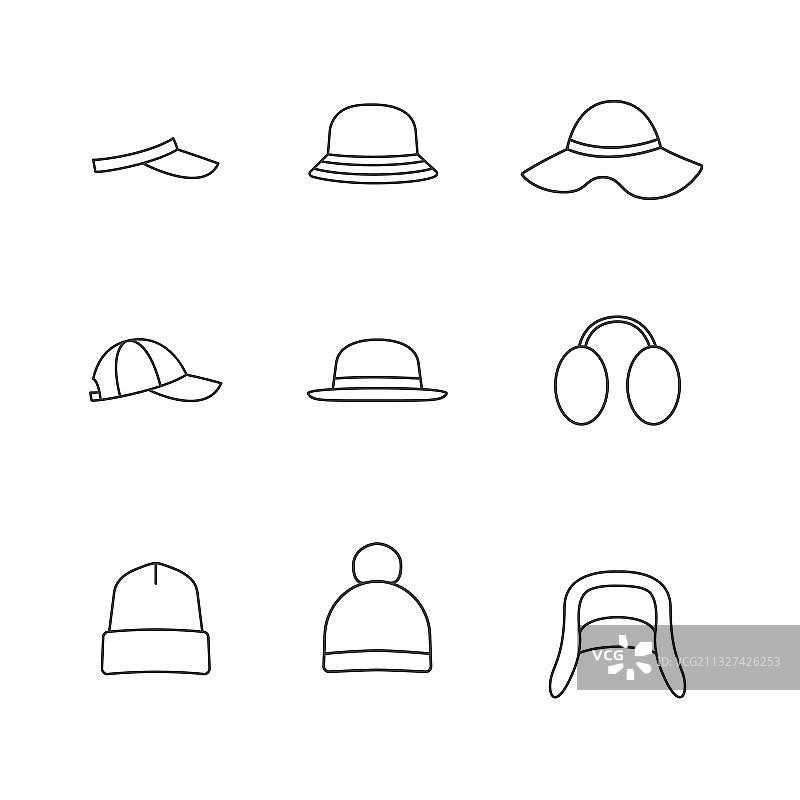 帽子图标合集图片素材