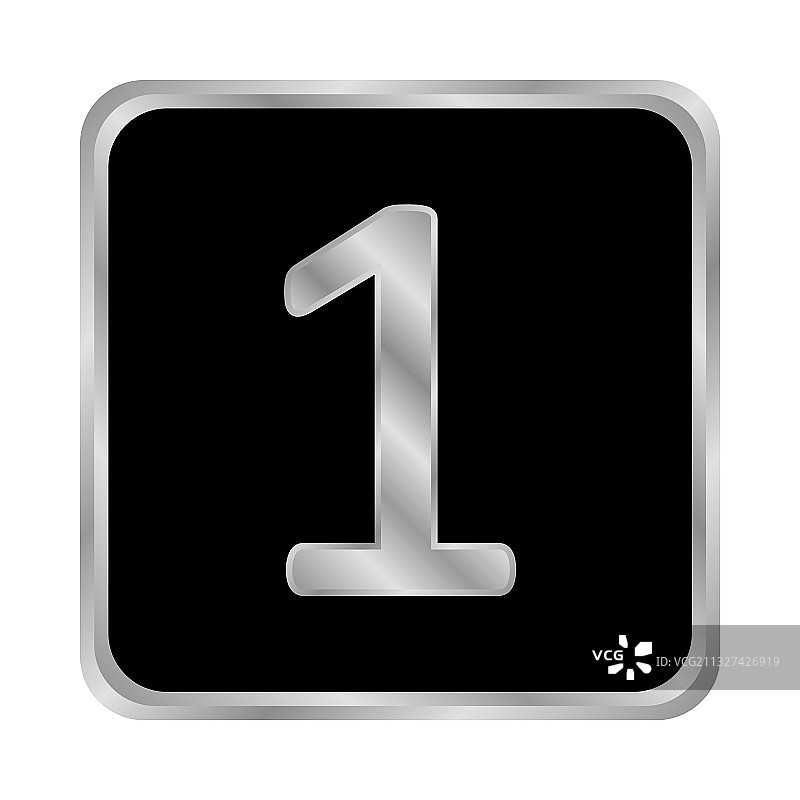 金色数字1按钮图片素材