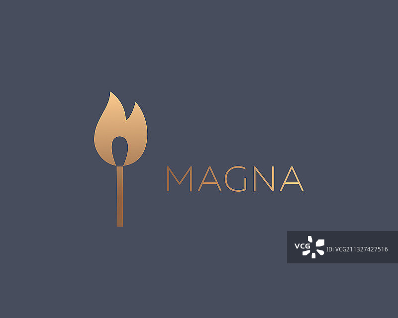 燃烧的火柴Logo设计图片素材