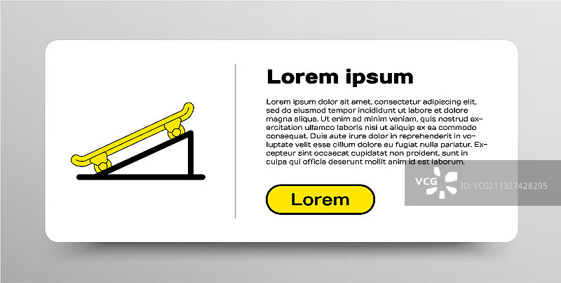 街头滑板坡道线性图标图片素材