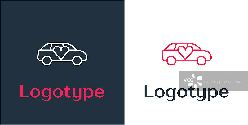 豪华轿车线条图标图片素材