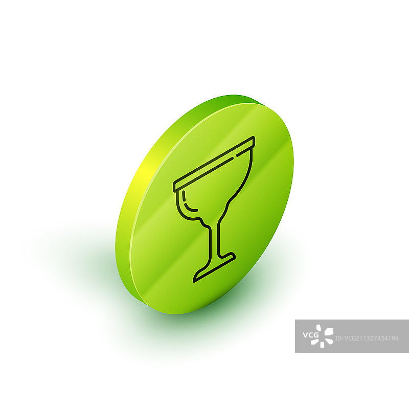 2.5D线条犹太高脚杯图标图片素材