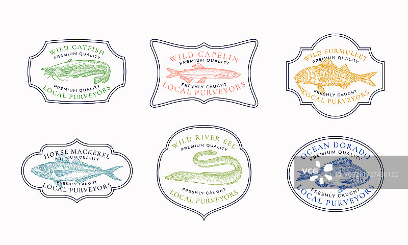 复古框架徽章或Logo模板图片素材