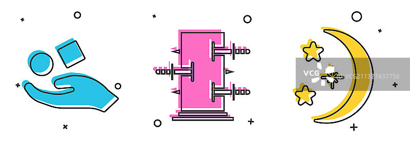 悬浮在手上的魔方图案图片素材