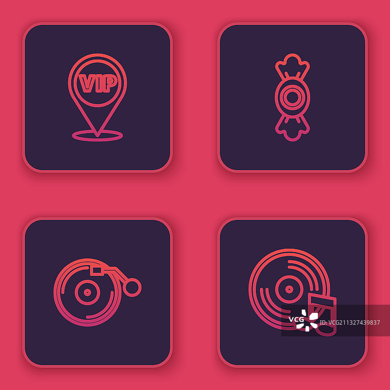 线条定位：贵宾黑胶播放器图片素材