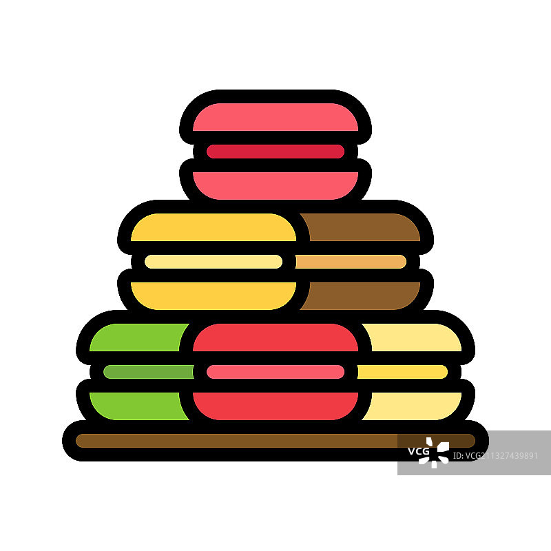 马卡龙是圣诞食品和饮料的象征图片素材