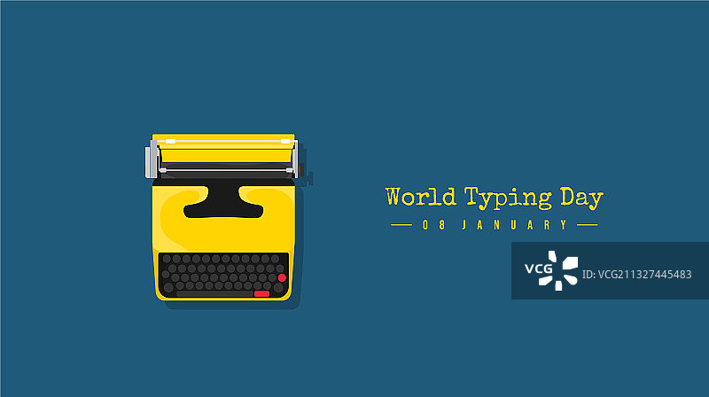 古董打字机俯视图图片素材