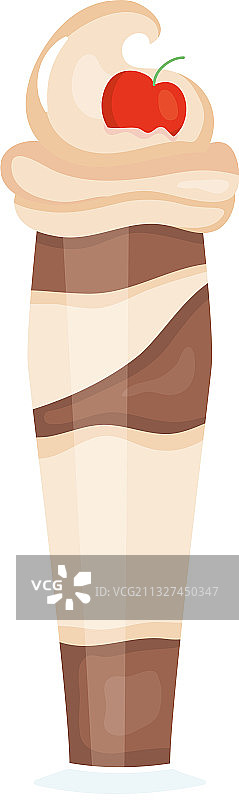 樱桃巧克力奶昔彩色设计图片素材