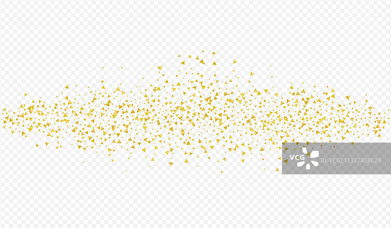 透明背景上的金色三角形纸图片素材