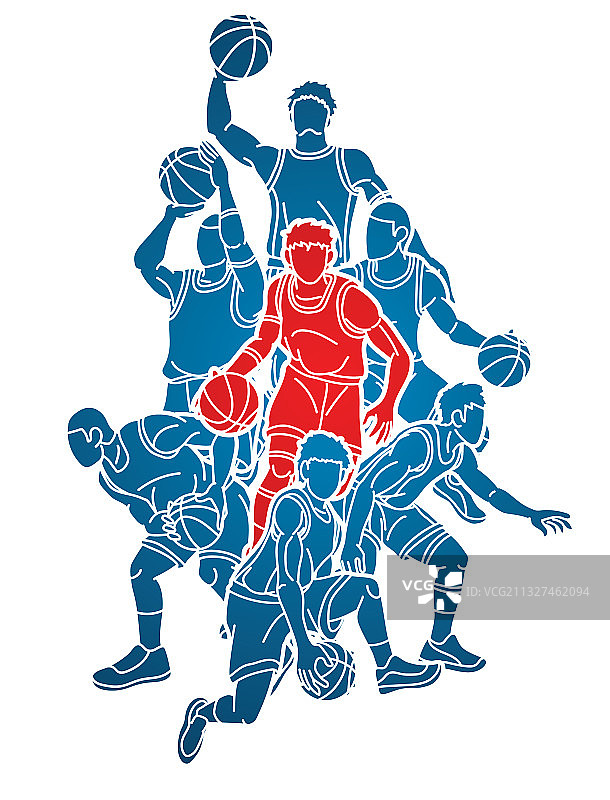 篮球队员扣篮图片素材