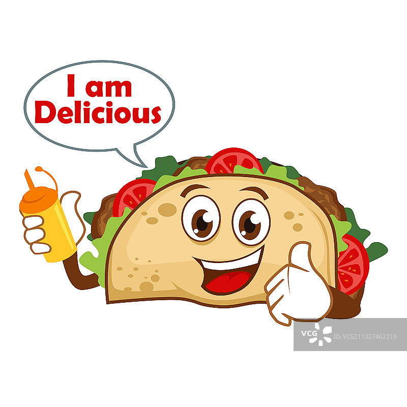 墨西哥卷饼美食卡通吉祥物图片素材
