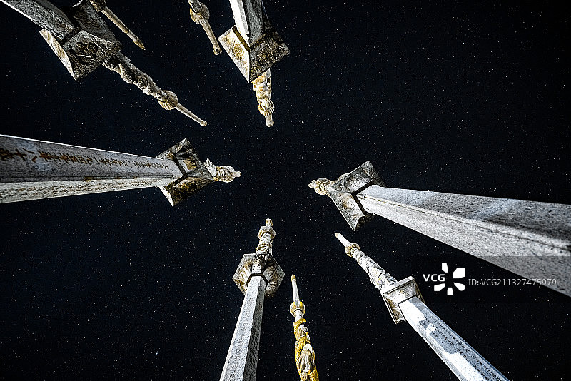 福建自然风光：漳州市南靖土楼星空图片素材