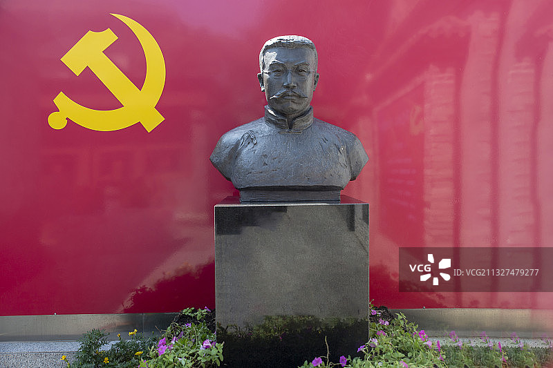 北京李大钊故居李大钊雕像图片素材