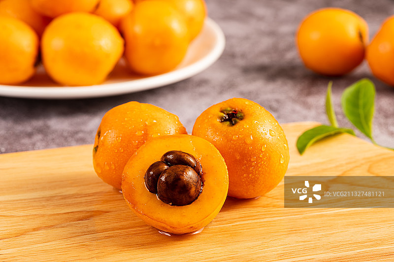 水果,枇杷,横截面图片素材