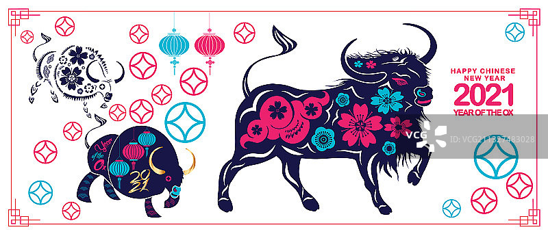 2021年中国新年牛年banner图片素材