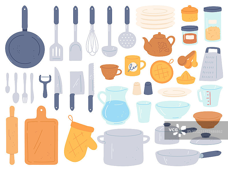 厨房用具和烹饪烘焙用具图片素材