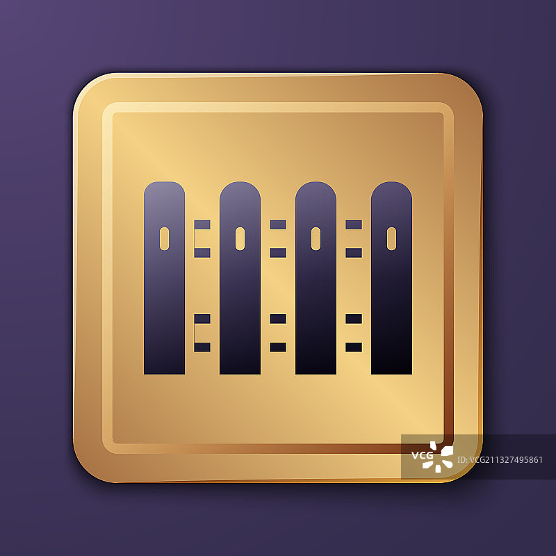 紫色花园木栅栏图标图片素材