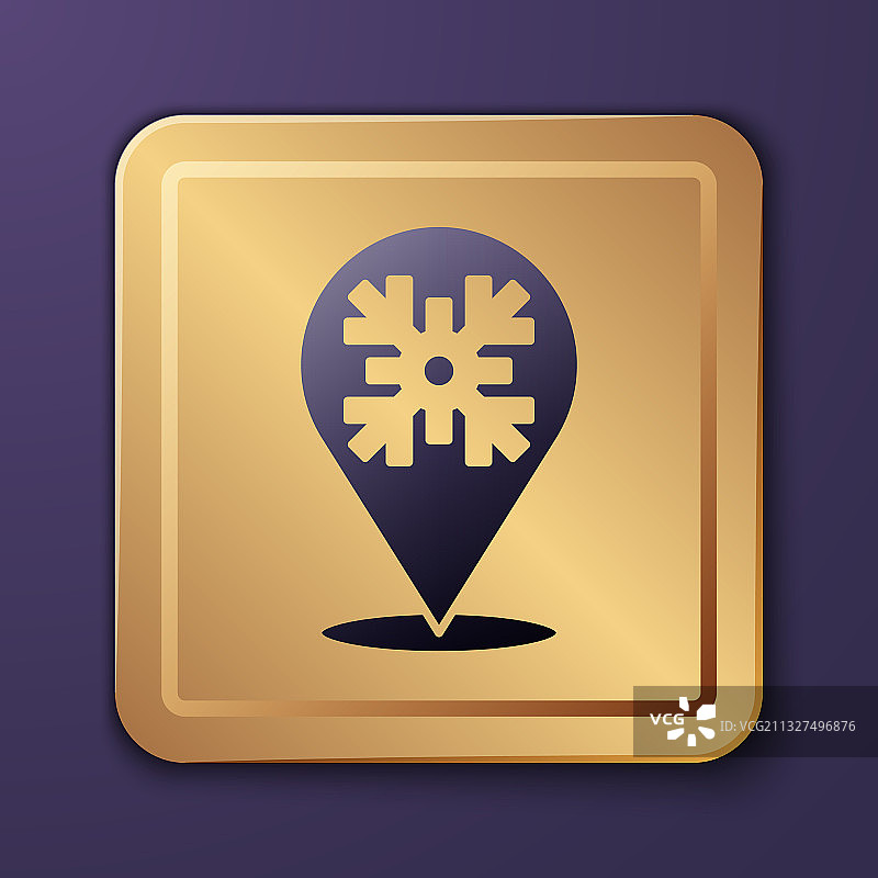 紫色背景上的紫色雪花图标图片素材