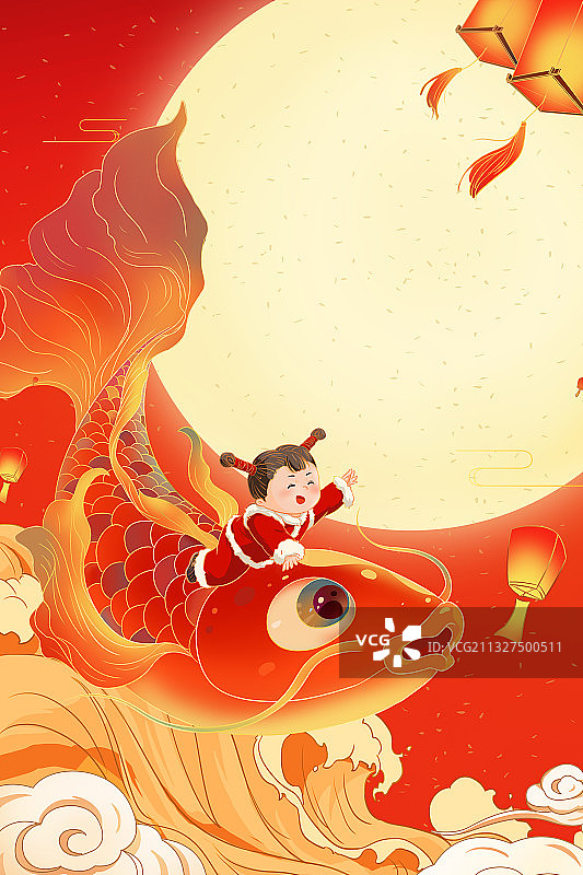 锦鲤插画图片素材