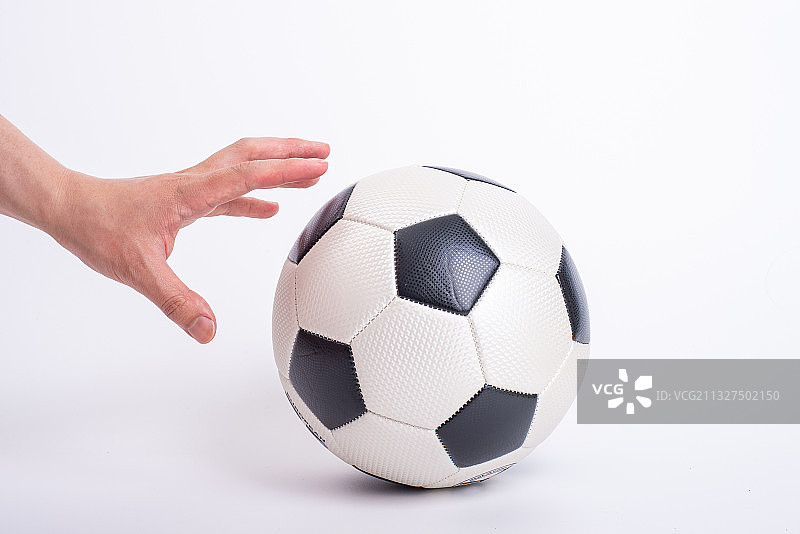 足球和男性手势图片素材