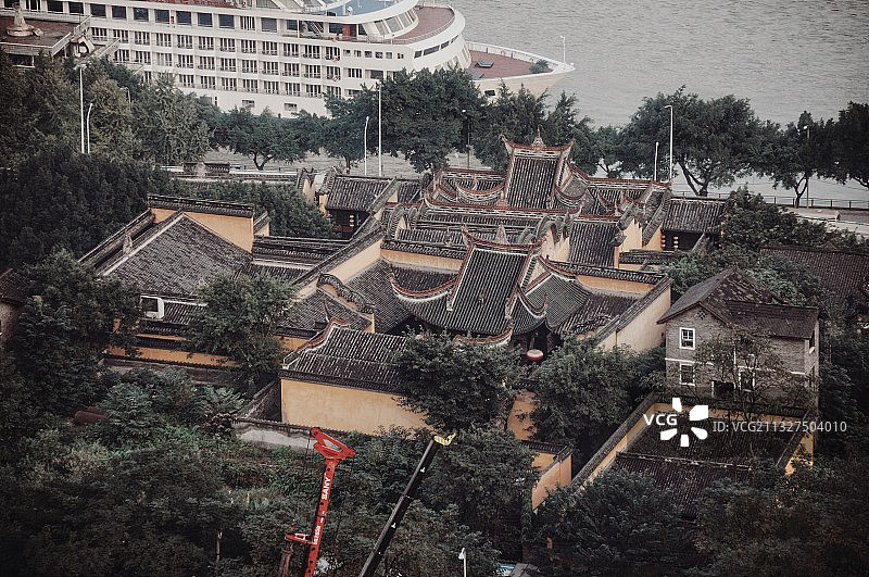 重庆湖广会馆俯拍图片素材