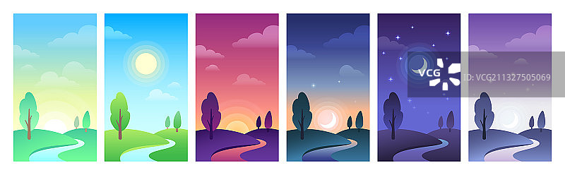 乡村晴日风光图片素材