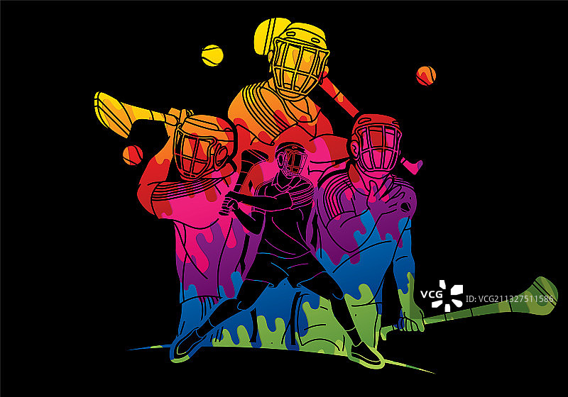曲棍球运动球员活动图片素材