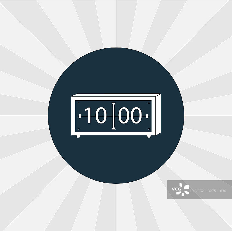 数字时钟隔离图标时间设计元素图片素材