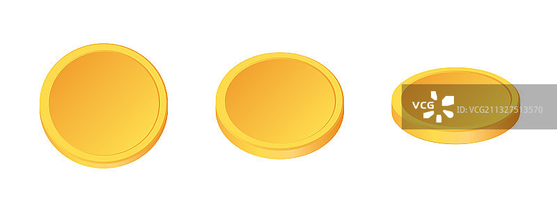 旋转金色3D美元硬币图片素材
