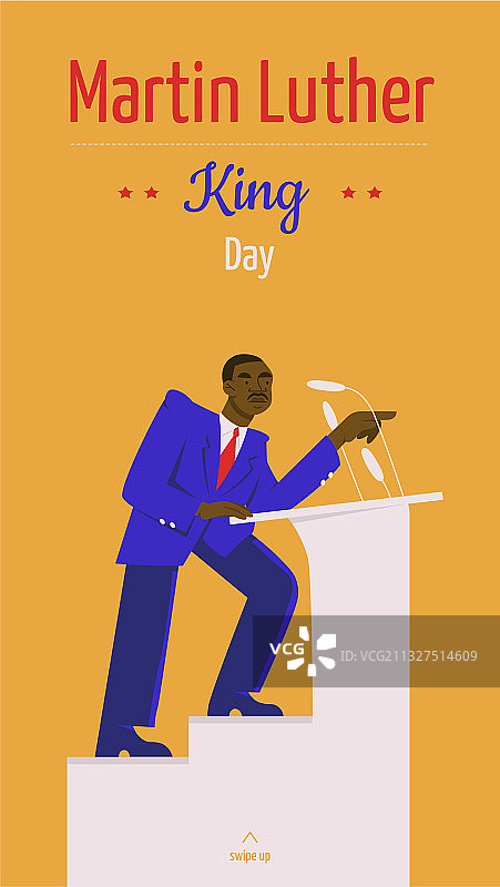 马丁·路德·金日社交媒体故事图片素材