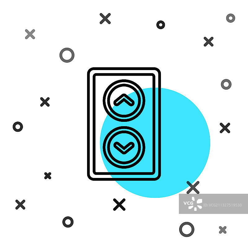 白色背景电梯图标图片素材