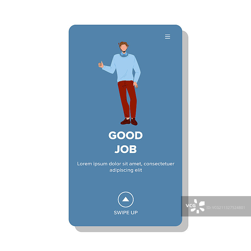 竖起大拇指的商务男士图片素材