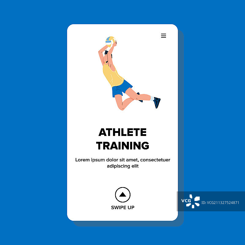 运动员在健身房进行排球训练图片素材