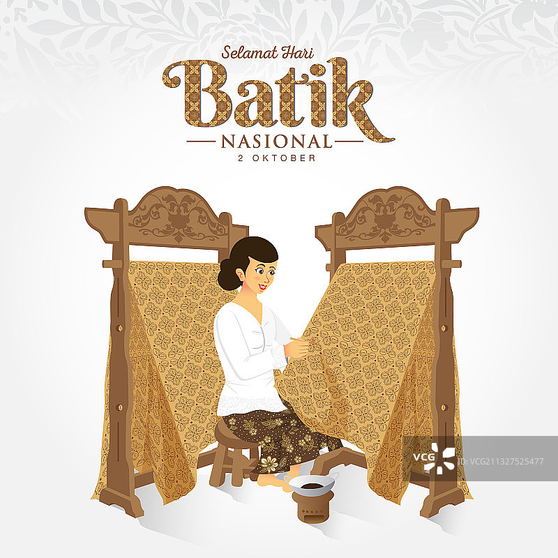 印度尼西亚蜡染日假期（10月）图片素材