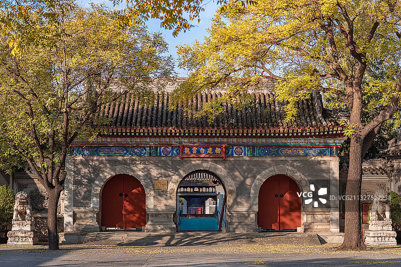 北京白云观山门图片素材