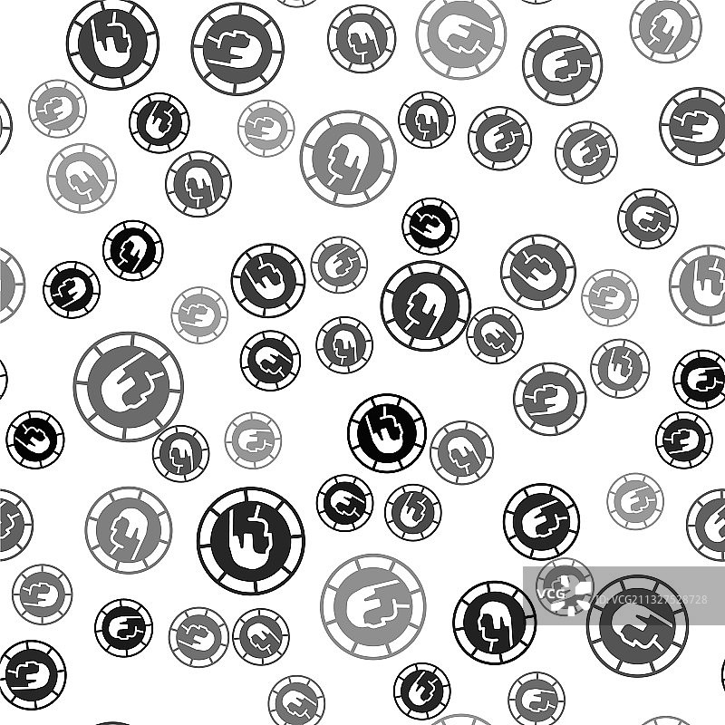 黑色古希腊硬币图标（无缝）图片素材