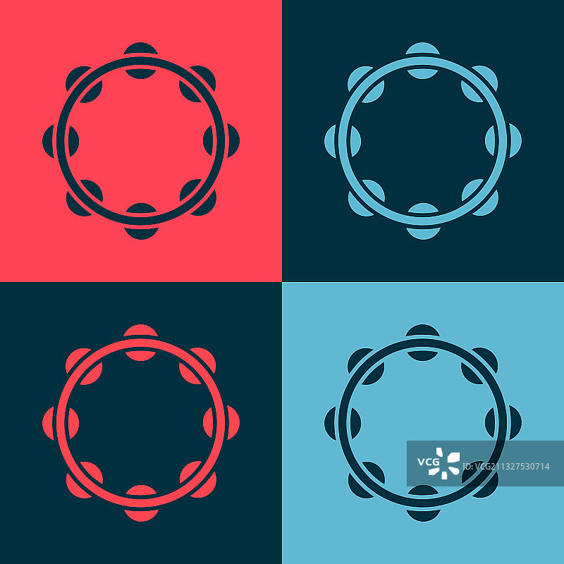 波普艺术打击乐器手鼓图片素材