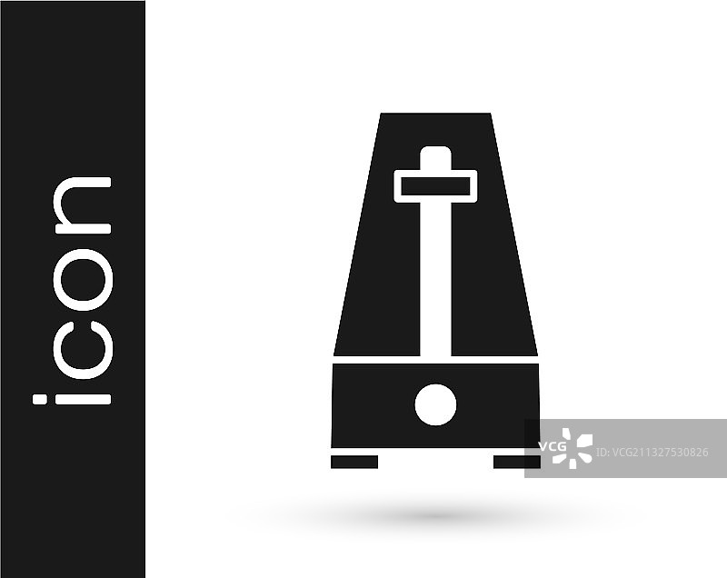 黑色经典摆动式节拍器图片素材