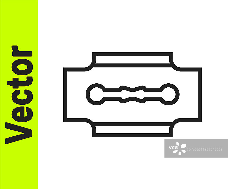 白色背景上的黑色剃须刀片图标图片素材