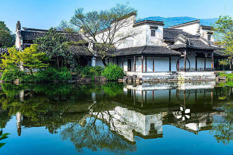 春到江南山水蓝.无锡惠山古镇春色图片素材