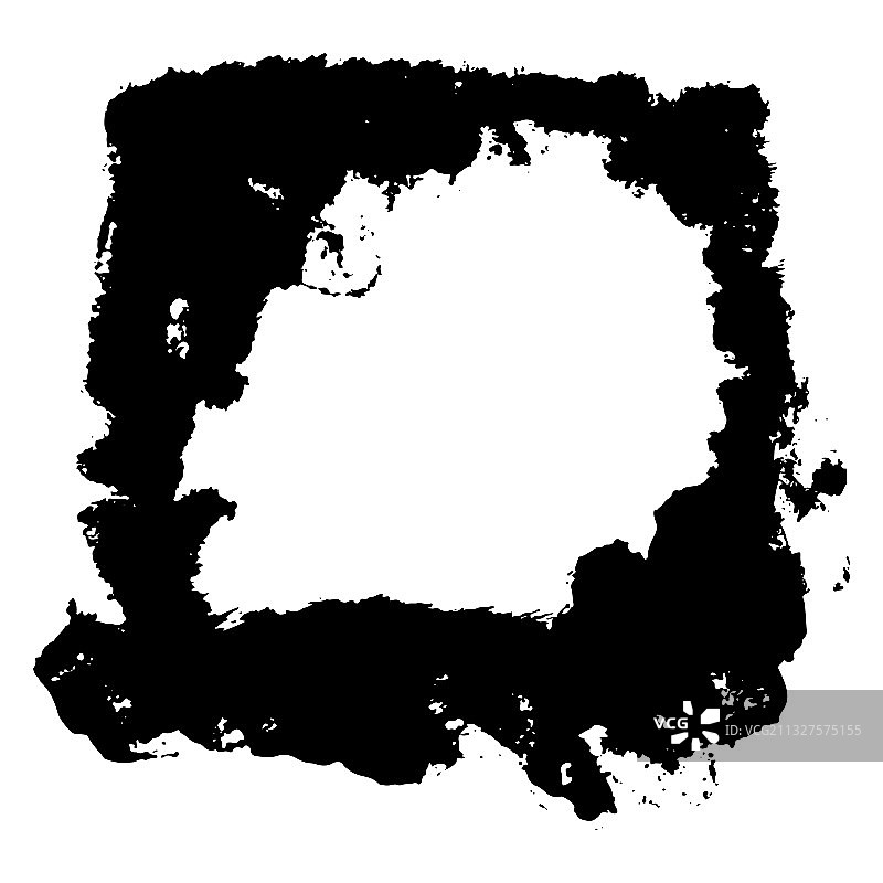 墨笔笔触框架图片素材