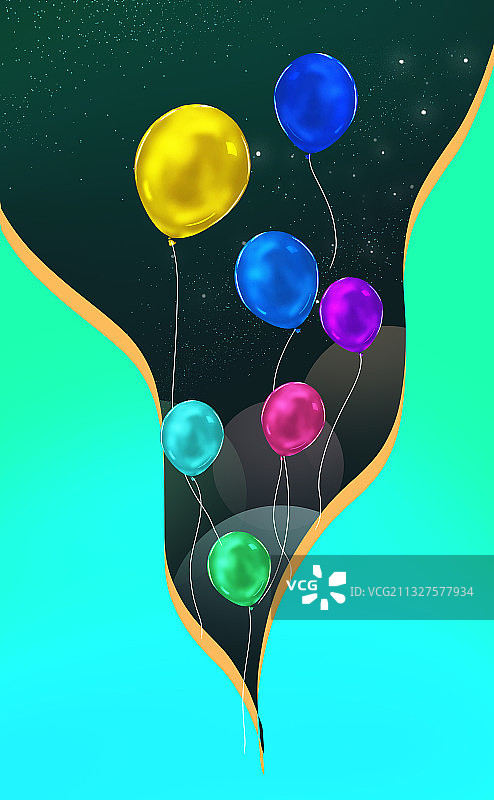 唯美背景底纹气球图片素材