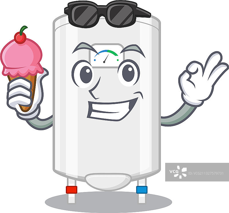 卡通燃气热水器设计概念图片素材