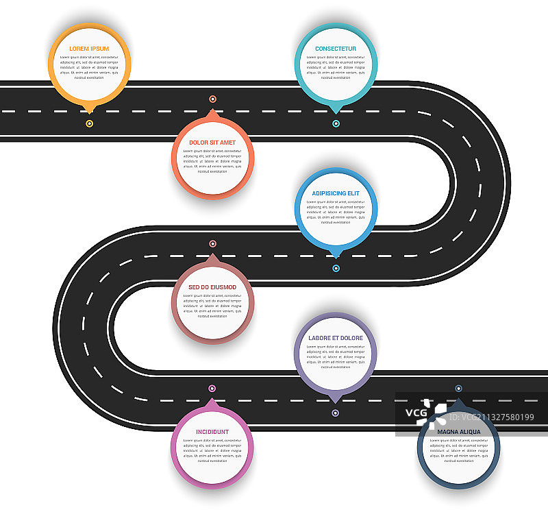 道路信息图图片素材