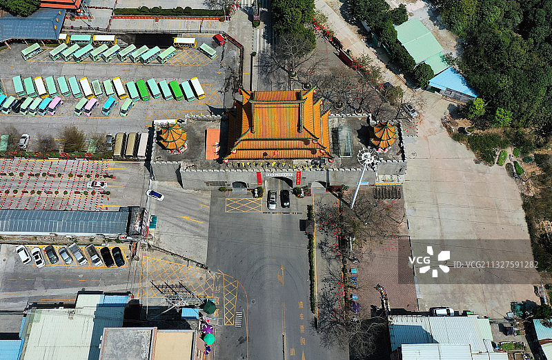 广东省东莞市樟木头镇广东观音山国家森林公园航拍图片素材