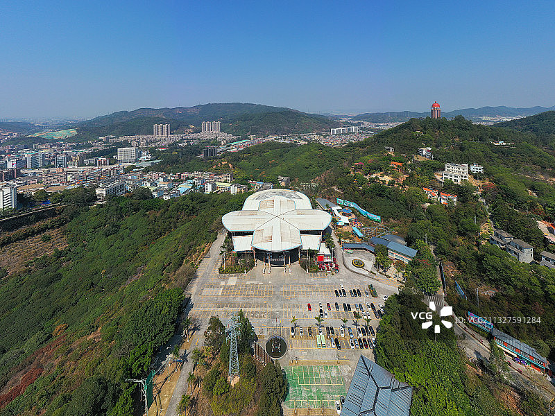 广东省东莞市樟木头镇广东观音山国家森林公园航拍图片素材