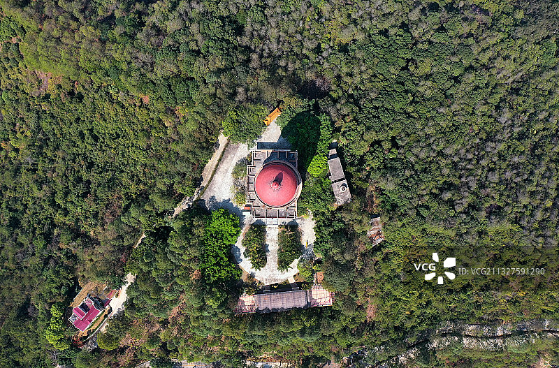 广东省东莞市樟木头镇广东观音山国家森林公园航拍图片素材