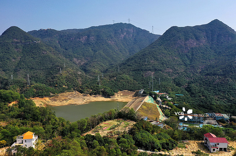 广东省东莞市樟木头镇广东观音山国家森林公园航拍图片素材