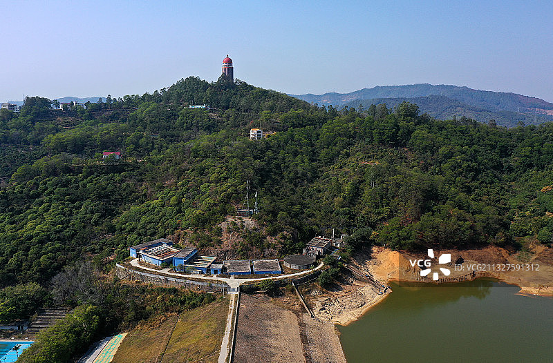 广东省东莞市樟木头镇广东观音山国家森林公园航拍图片素材