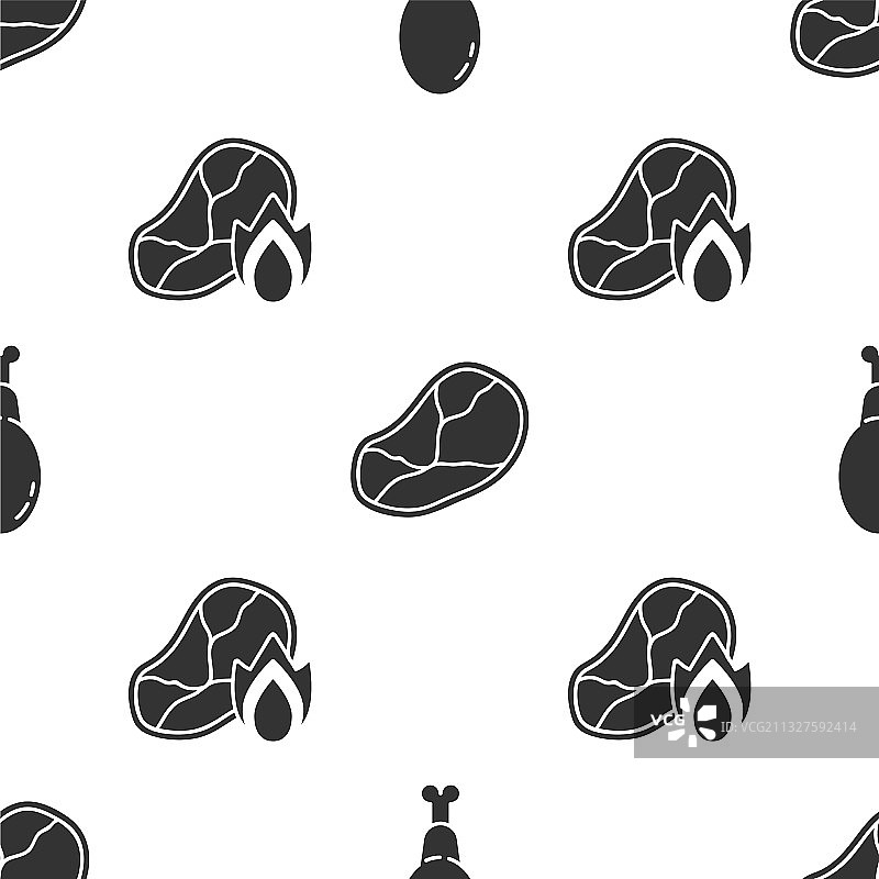 鸡腿牛排烤肉套餐图片素材